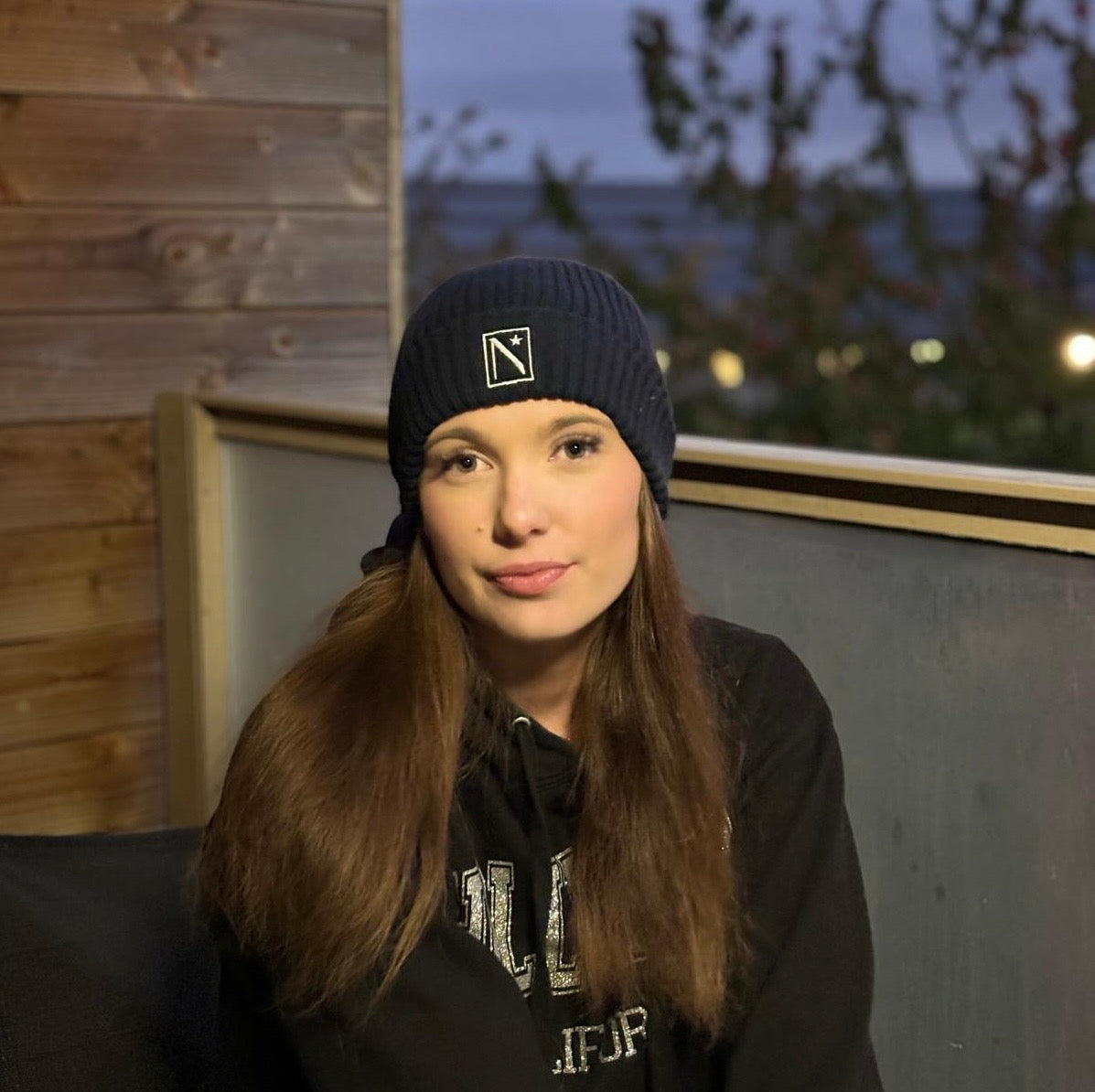 Bonnet Ashbury Navy et Blanc