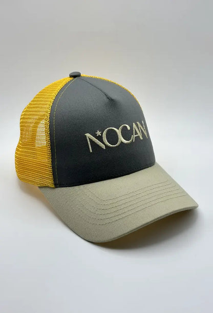 Casquette Soho Gris Pierre, Beige Galet et Orange clair