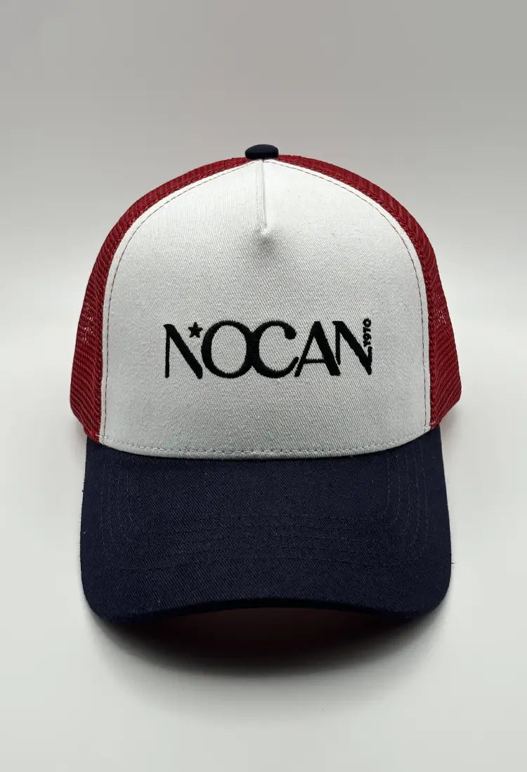 Casquette Broadway Navy, Blanc et Rouge Cerise