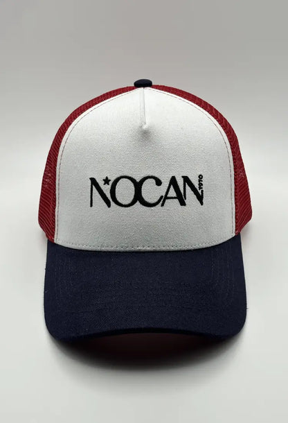Casquette Broadway Navy, Blanc et Rouge Cerise