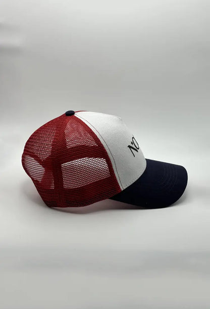Casquette Broadway Navy, Blanc et Rouge Cerise