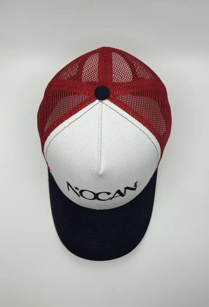 Casquette Broadway Navy, Blanc et Rouge Cerise