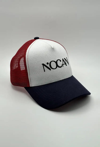 Casquette Broadway Navy, Blanc et Rouge Cerise